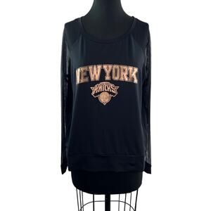 Touch Alyssa Milano New York Knicks Basketball Jersey Black Mesh Gold Sz XL NEW
